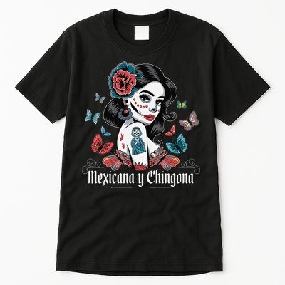 De Los Muertos La Catrina Day Of The Dead Sugar Skull Women Tall T-Shirt