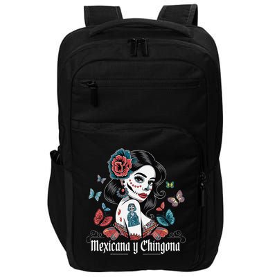 De Los Muertos La Catrina Day Of The Dead Sugar Skull Women Impact Tech Backpack