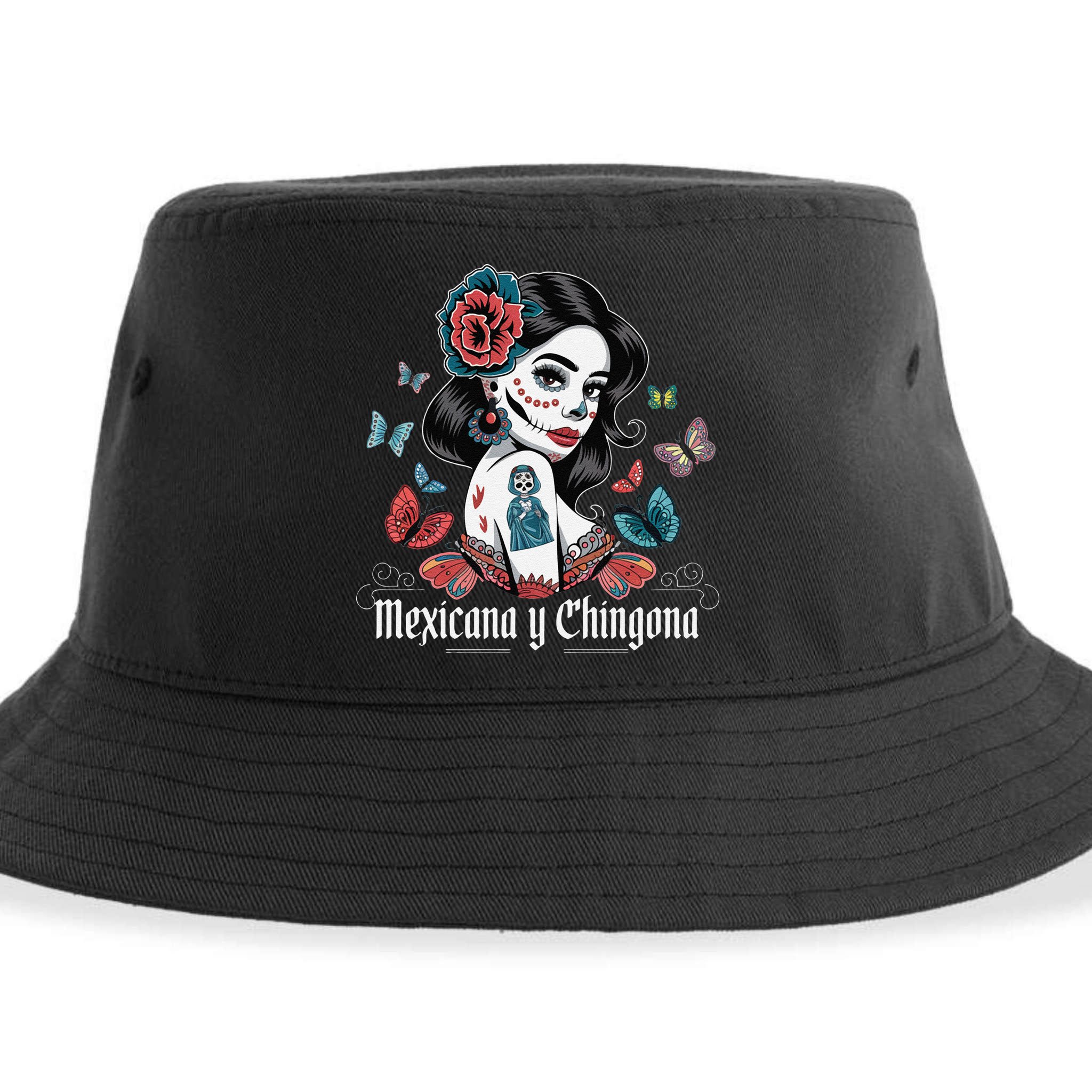 De Los Muertos La Catrina Day Of The Dead Sugar Skull Women Sustainable Bucket Hat