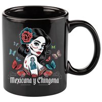 De Los Muertos La Catrina Day Of The Dead Sugar Skull Women 11oz C Handle Ceramic Mug