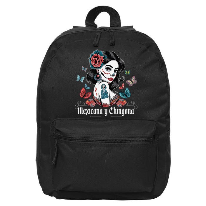 De Los Muertos La Catrina Day Of The Dead Sugar Skull Women 16 in Basic Backpack