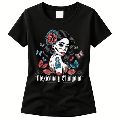 De Los Muertos La Catrina Day Of The Dead Sugar Skull Women Womens T-Shirt