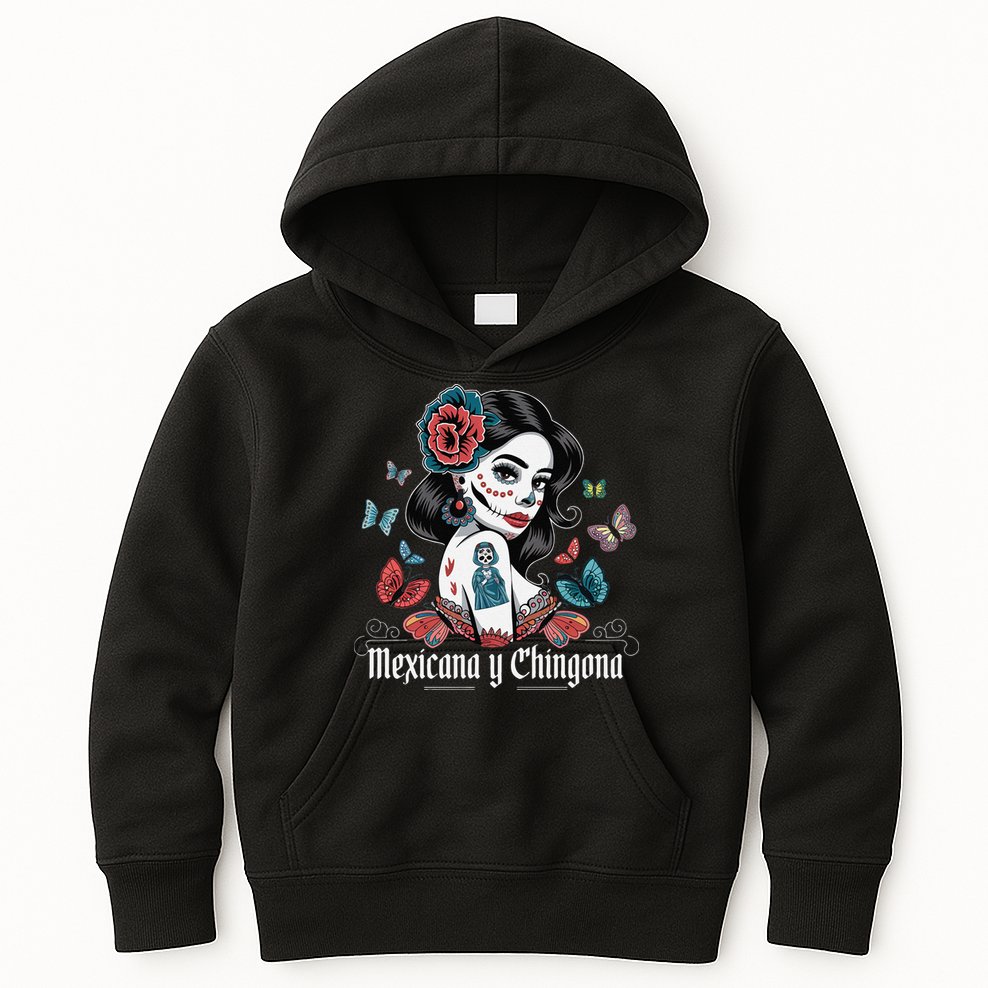 De Los Muertos La Catrina Day Of The Dead Sugar Skull Women Kids Hoodie