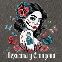 De Los Muertos La Catrina Day Of The Dead Sugar Skull Women Cotton Canvas Backpack