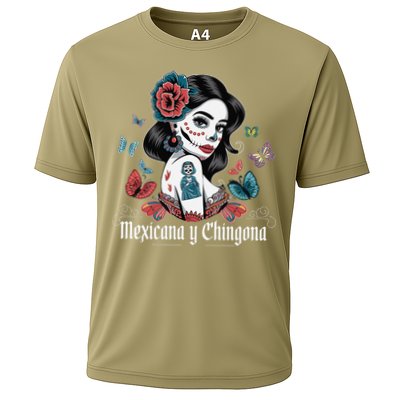 De Los Muertos La Catrina Day Of The Dead Sugar Skull Women Cooling Performance Crew T-Shirt