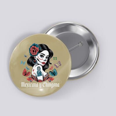 De Los Muertos La Catrina Day Of The Dead Sugar Skull Women Button