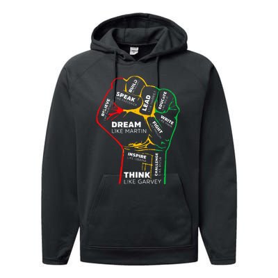 Dream Like Martin Lead Like Harriet Black History Month Performance Fleece Hoodie