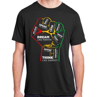 Dream Like Martin Lead Like Harriet Black History Month Adult ChromaSoft Performance T-Shirt