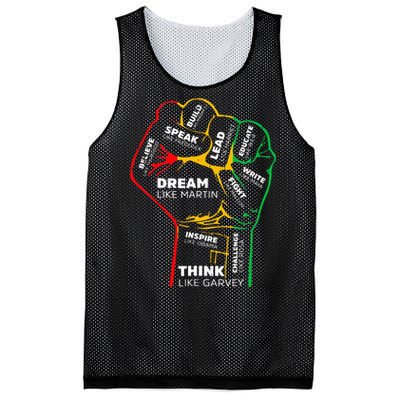 Dream Like Martin Lead Like Harriet Black History Month Mesh Reversible Basketball Jersey Tank