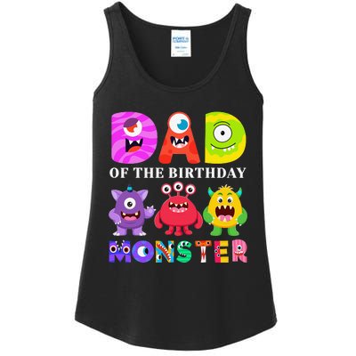 Dad Little Monster 1st Birthday Party Family Monster Ladies Essential Tank