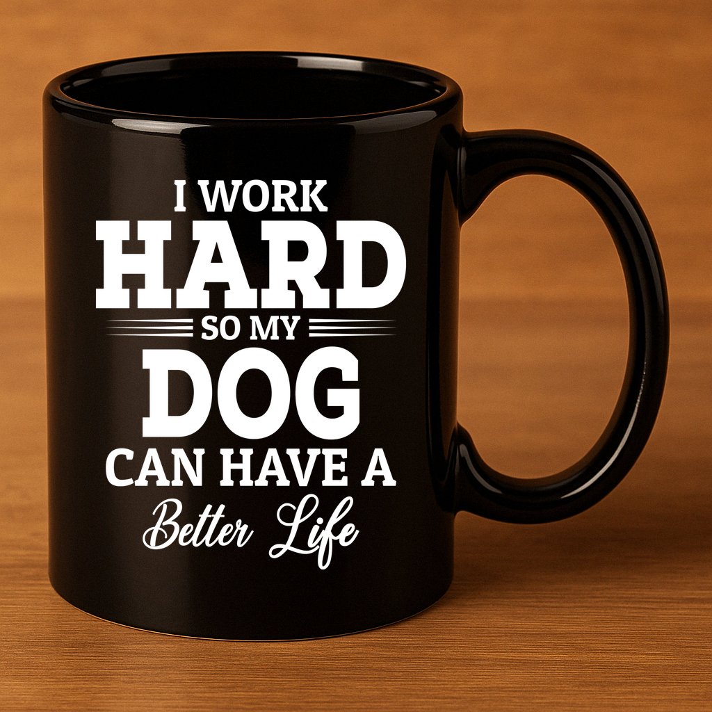 Dog Lovers Motivation Quote 11oz C Handle Ceramic Mug