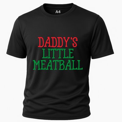 DaddyS Little Meatball Funny Food Lovers Cooling Performance Crew T-Shirt