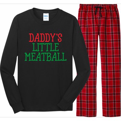 DaddyS Little Meatball Funny Food Lovers Long Sleeve Pajama Set