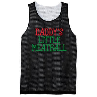 DaddyS Little Meatball Funny Food Lovers Mesh Reversible Basketball Jersey Tank