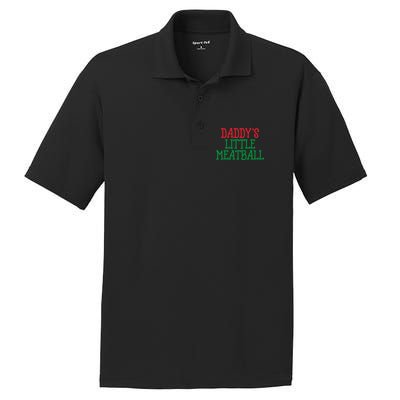 DaddyS Little Meatball Funny Food Lovers PosiCharge RacerMesh Polo