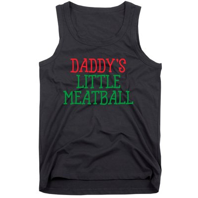 DaddyS Little Meatball Funny Food Lovers Tank Top