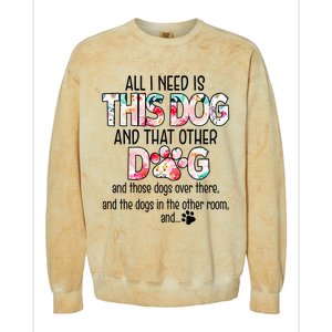 Dog Lover Motif For  dog motif with dog saying Colorblast Crewneck Sweatshirt