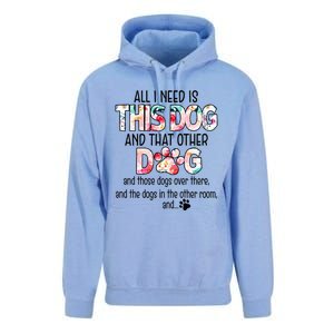 Dog Lover Motif For  dog motif with dog saying Unisex Surf Hoodie