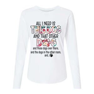 Dog Lover Motif For  dog motif with dog saying Womens Cotton Relaxed Long Sleeve T-Shirt