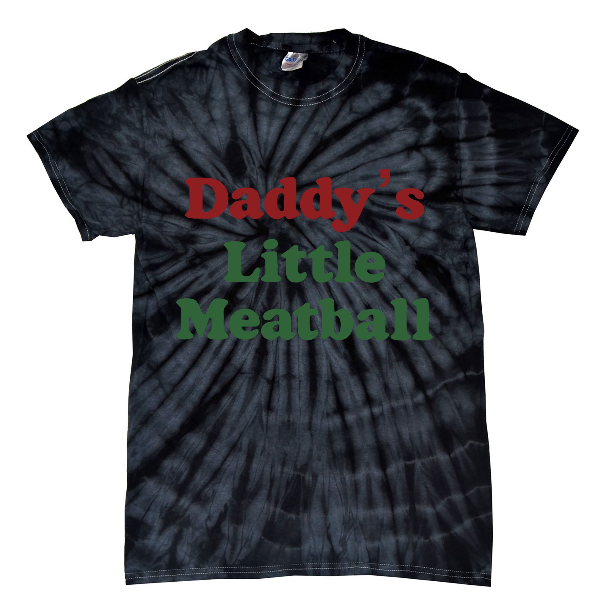 Daddy Little Meatball Italian Funny Daddy Little Meatball Father’s Day Tie-Dye T-Shirt