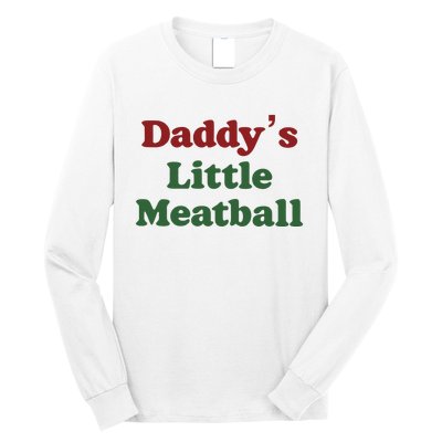 Daddy Little Meatball Italian Funny Daddy Little Meatball Father’s Day Long Sleeve Shirt