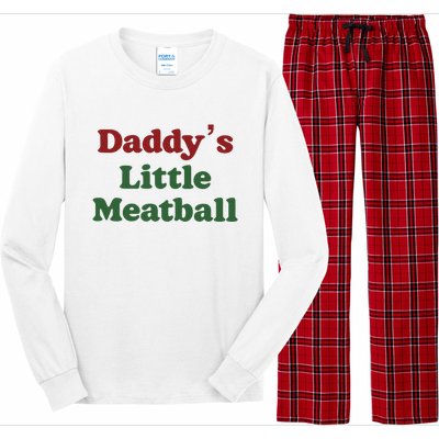 Daddy Little Meatball Italian Funny Daddy Little Meatball Father’s Day Long Sleeve Pajama Set