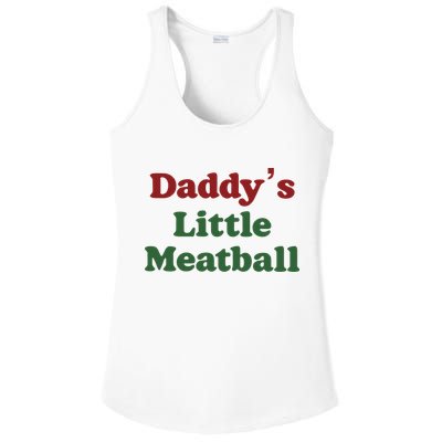 Daddy Little Meatball Italian Funny Daddy Little Meatball Father’s Day Ladies PosiCharge Competitor Racerback Tank