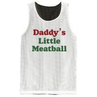 Daddy Little Meatball Italian Funny Daddy Little Meatball Father’s Day Mesh Reversible Basketball Jersey Tank