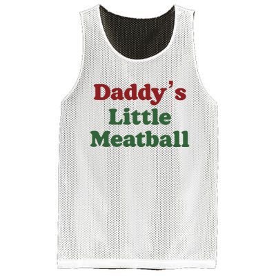 Daddy Little Meatball Italian Funny Daddy Little Meatball Father’s Day Mesh Reversible Basketball Jersey Tank