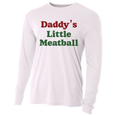 Daddy Little Meatball Italian Funny Daddy Little Meatball Father’s Day Cooling Performance Long Sleeve Crew