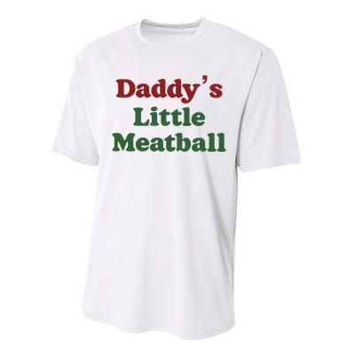 Daddy Little Meatball Italian Funny Daddy Little Meatball Father’s Day Performance Sprint T-Shirt