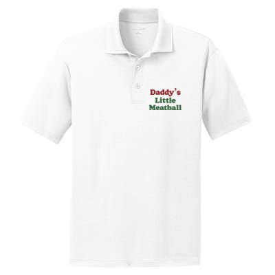 Daddy Little Meatball Italian Funny Daddy Little Meatball Father’s Day PosiCharge RacerMesh Polo