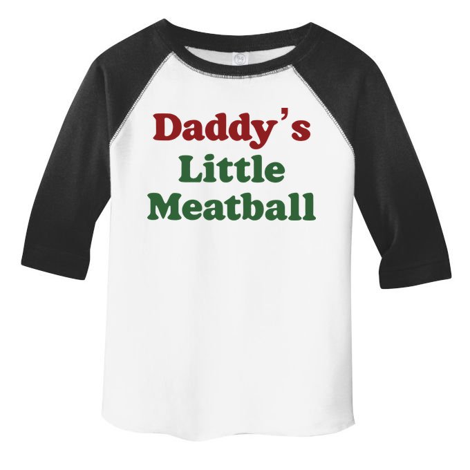 Daddy Little Meatball Italian Funny Daddy Little Meatball Father’s Day Toddler Fine Jersey T-Shirt