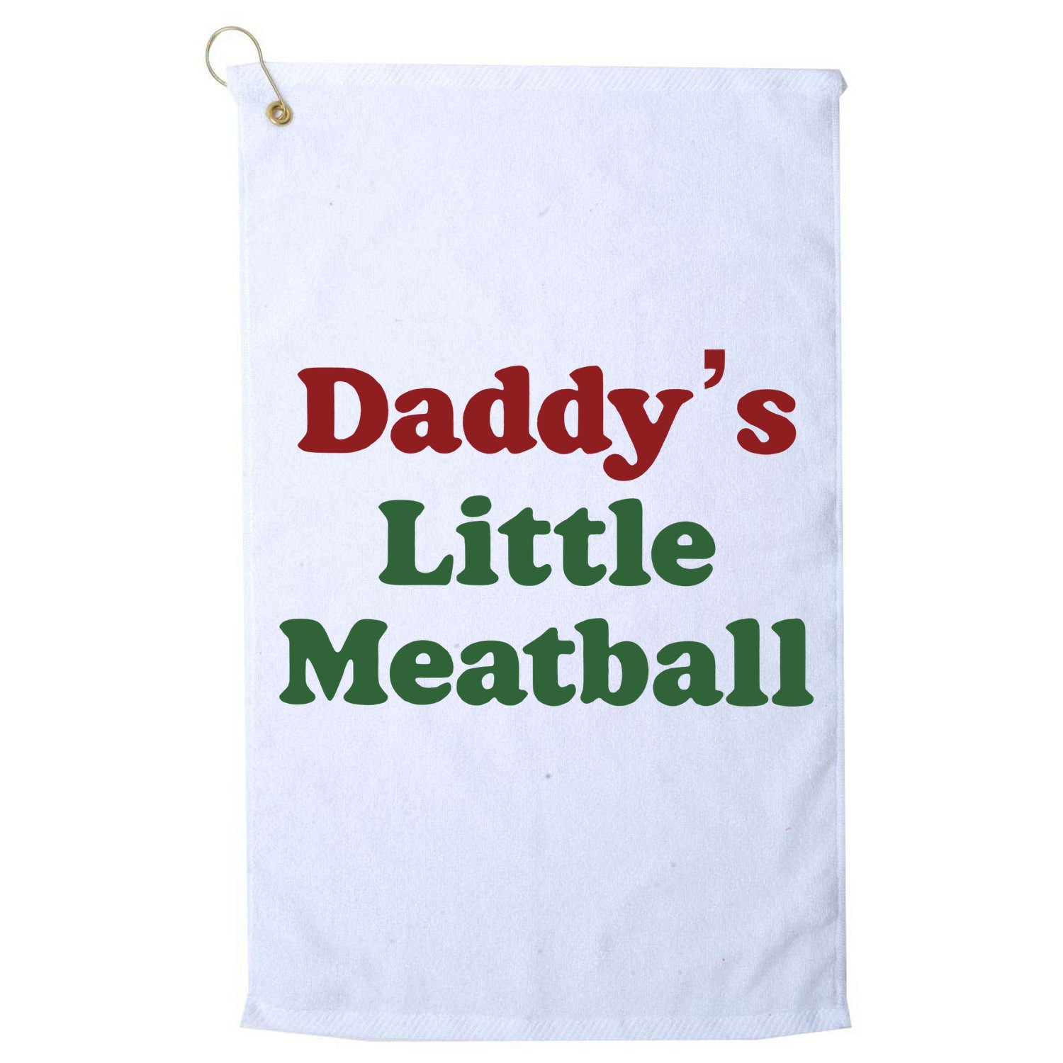 Daddy Little Meatball Italian Funny Daddy Little Meatball Father’s Day Golf Towel