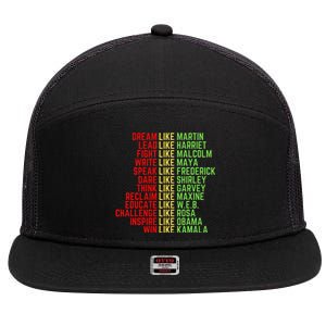 Dream Like Martin Black History Month 7 Panel Mesh Trucker Snapback Hat