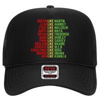 Dream Like Martin Black History Month High Crown Mesh Back Trucker Hat