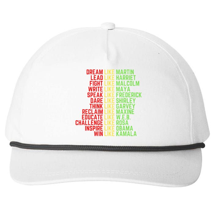 Dream Like Martin Black History Month Snapback Five-Panel Rope Hat