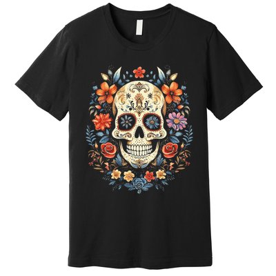 De Los Muertos Day of the Dead Sugar Skull Premium T-Shirt