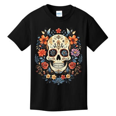 De Los Muertos Day of the Dead Sugar Skull Kids T-Shirt