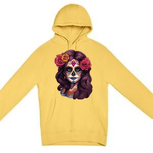 De Los Muertos La Catrina Day Of The Dead Sugar Skull Women Premium Pullover Hoodie