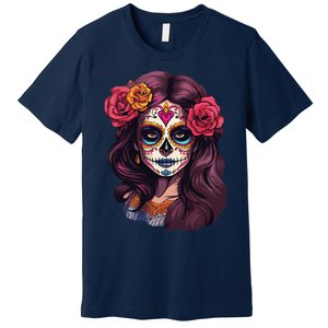 De Los Muertos La Catrina Day Of The Dead Sugar Skull Women Premium T-Shirt