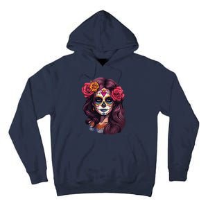 De Los Muertos La Catrina Day Of The Dead Sugar Skull Women Tall Hoodie