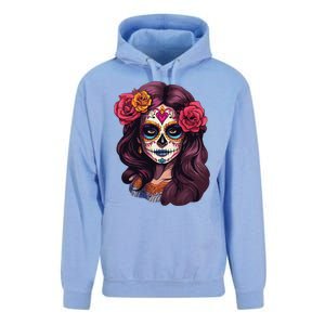 De Los Muertos La Catrina Day Of The Dead Sugar Skull Women Unisex Surf Hoodie