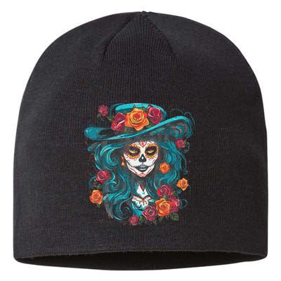 De Los Muertos La Catrina Day of the Dead Sustainable Beanie