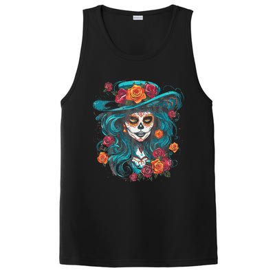 De Los Muertos La Catrina Day of the Dead PosiCharge Competitor Tank