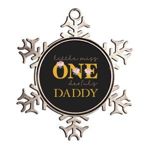 Daddy Little Miss Onederful Birthday Party 1 Year Old Girl Metallic Star Ornament