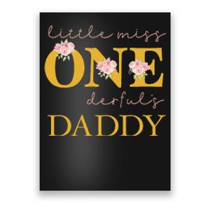 Daddy Little Miss Onederful Birthday Party 1 Year Old Girl Poster