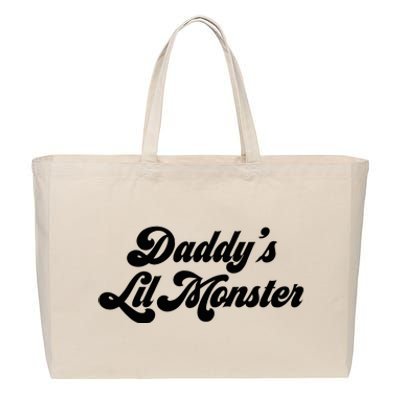 DaddyS Lil Monster Cotton Canvas Jumbo Tote