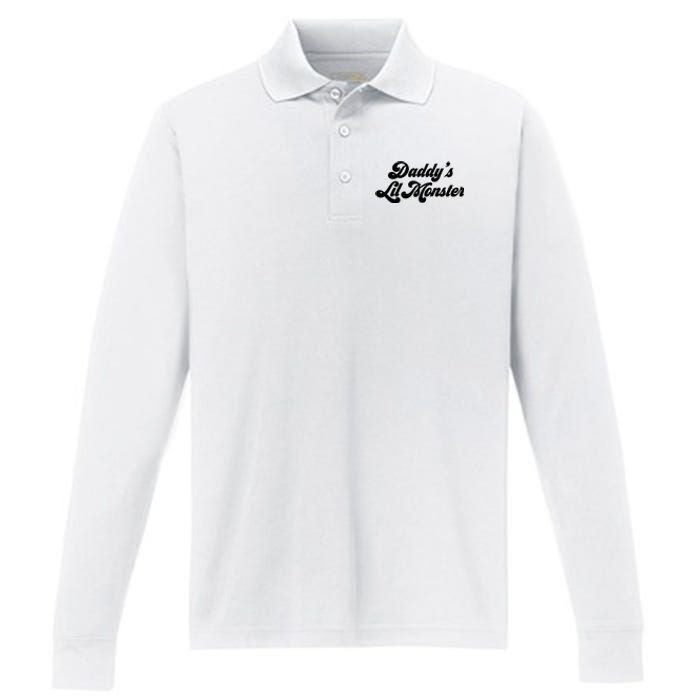 DaddyS Lil Monster Performance Long Sleeve Polo