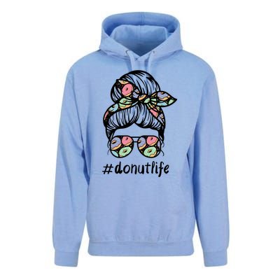 Donut Life Messy Buns Gift Glasses Pastry Chef Mom Life Gift Unisex Surf Hoodie